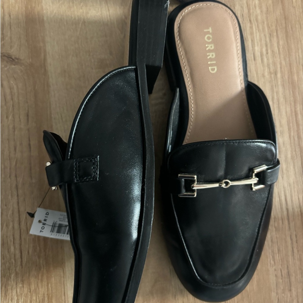 Torrid Black Flats with Horsebit Detail